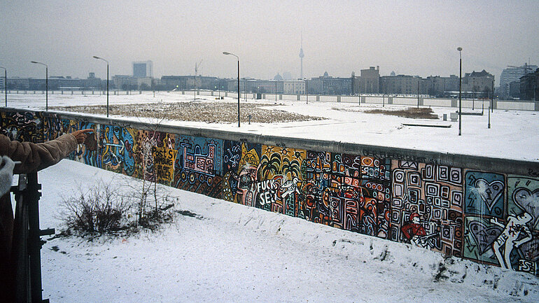 Historische Aufnahme der Mauer. 