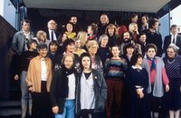 Ein Gruppenbild der grünen Bundestagsfraktion von 1987